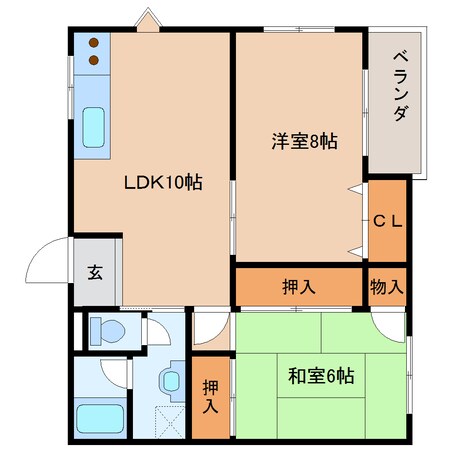 五位堂駅 徒歩8分 3階の物件間取画像